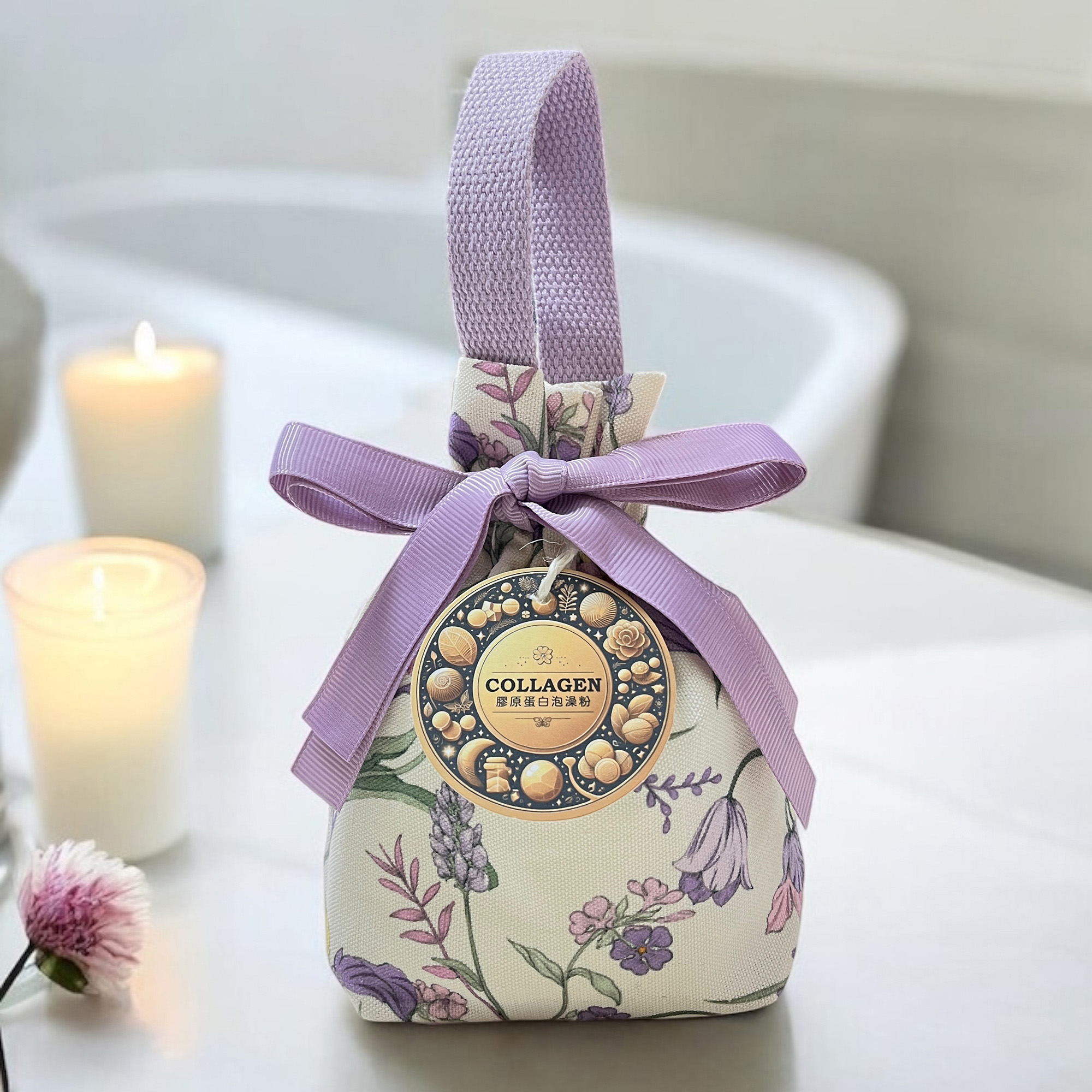 普羅旺斯薰衣草膠原蛋白泡澡粉5包組(50g/包):圖片 2